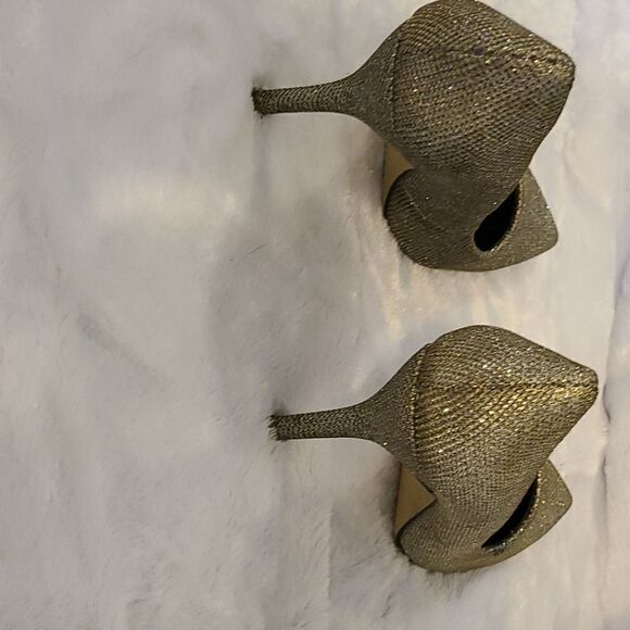 Nine West Gold Glitter Heels - Picture 2 of 5